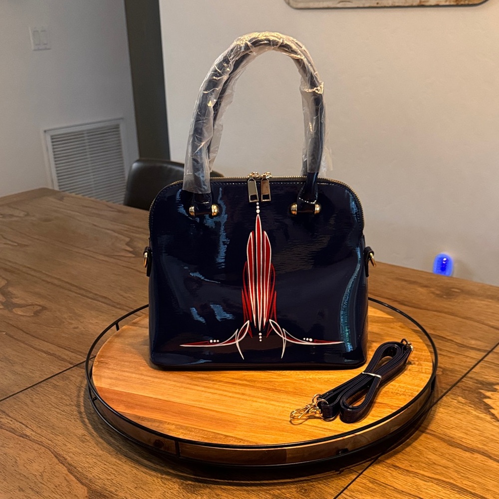 Rockabilly Navy Blue Purse
